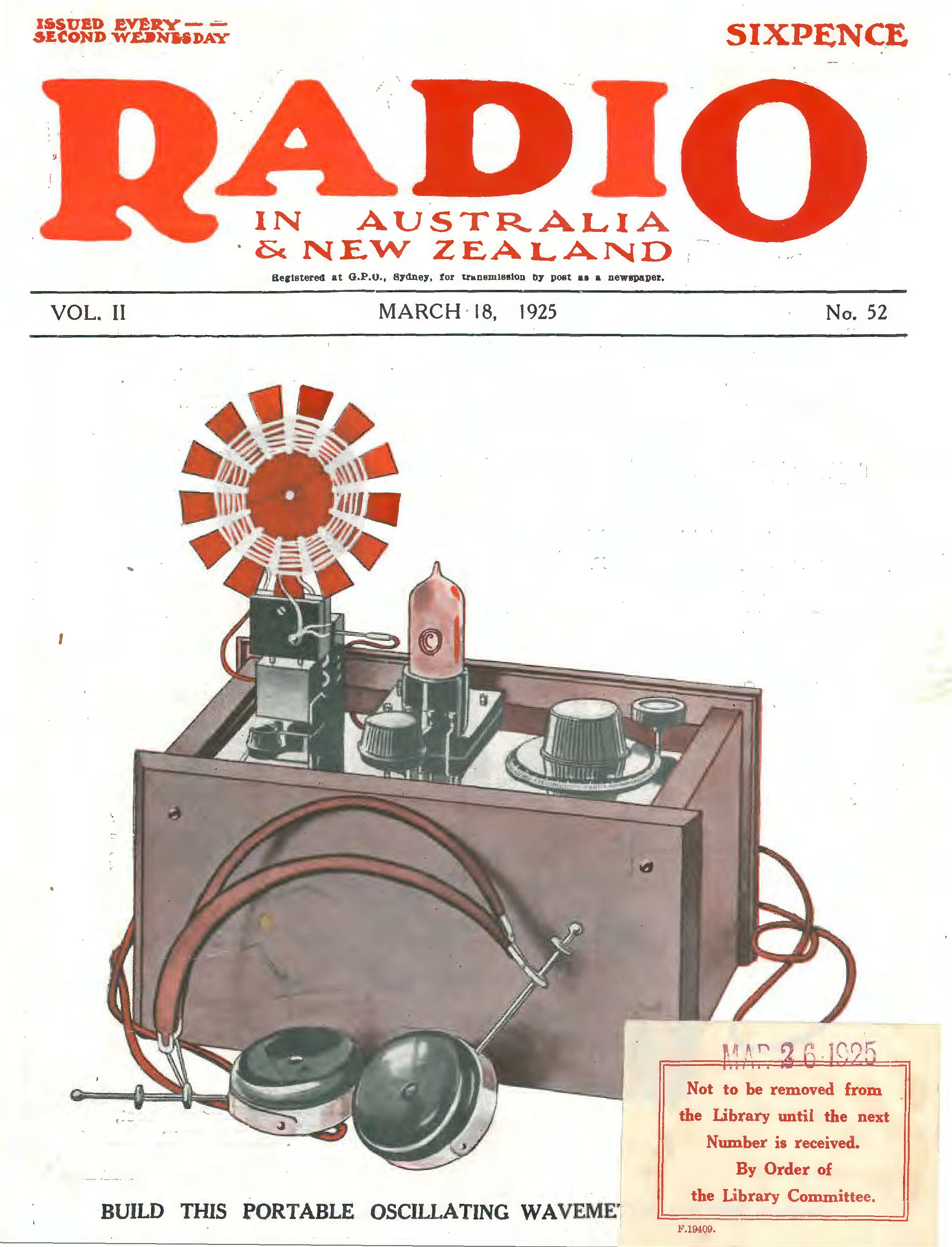 Radio in Australia and New Zealand Mar 1925